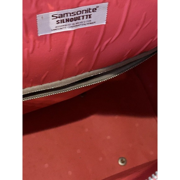 Samsonite Silhouette Marbled Pink - Vintage 60-70's Tote/Carry-on 14"×15”x7.5” - Picture 10 of 14